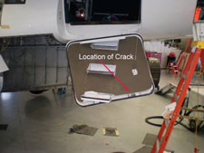 Falcon 50 Baggage Door Inspection