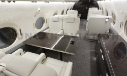 Gulfstream GV interior in off white and mocha