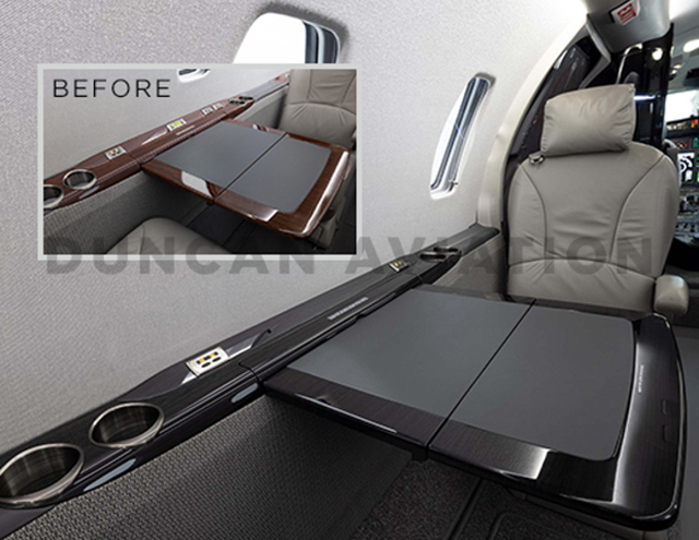 Citation 560XL interior before and after