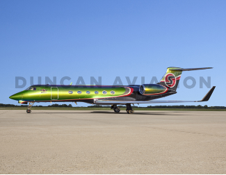 Gulfstream GV with stylish paint scheme