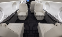 Gulfstream GIV with light cream and black interior