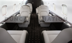 challenger 300 with updated white and black interior