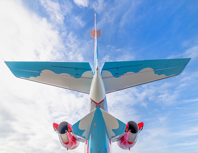 Tail view of the newly painted Ripley's Believe It or Not! Citation by Duncan Aviation