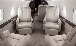 Light mocha interior of updated Global Express