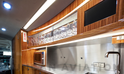 Galley of refurbished Global Express by Duncan Aviation