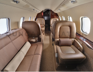 Updated interior of Learjet 60