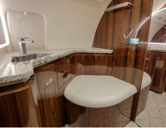 Interior of Challenger 650 lavatory