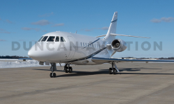 Exterior of Falcon 2000 from front of plane