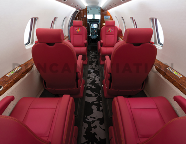 Red upholstery in citation 560XL