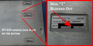 Honeywell bottom data plate