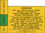 TFE731 instruction plate decal