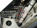 Improper screw lengths